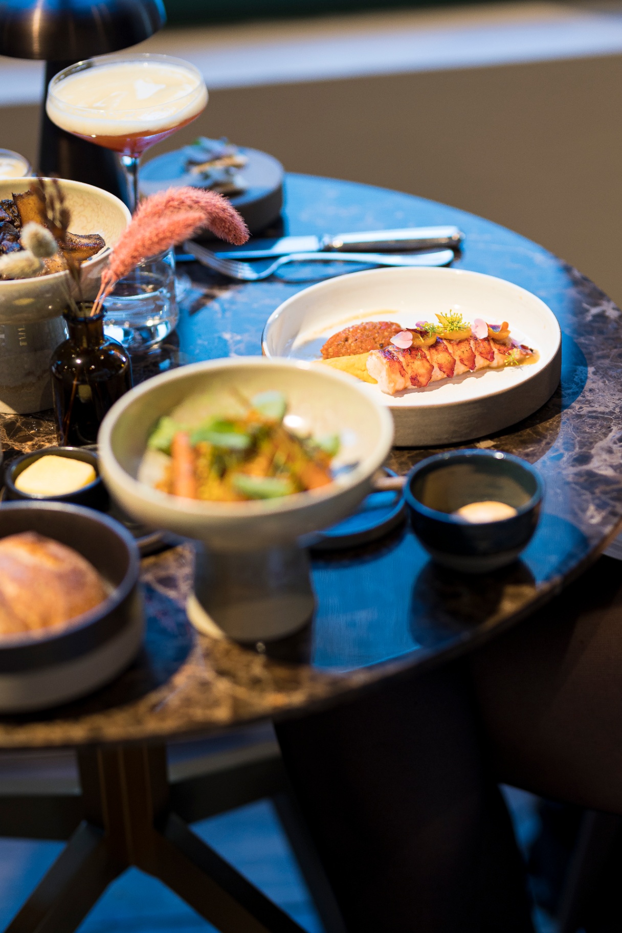 Gastronomic dish with lobster at Bink