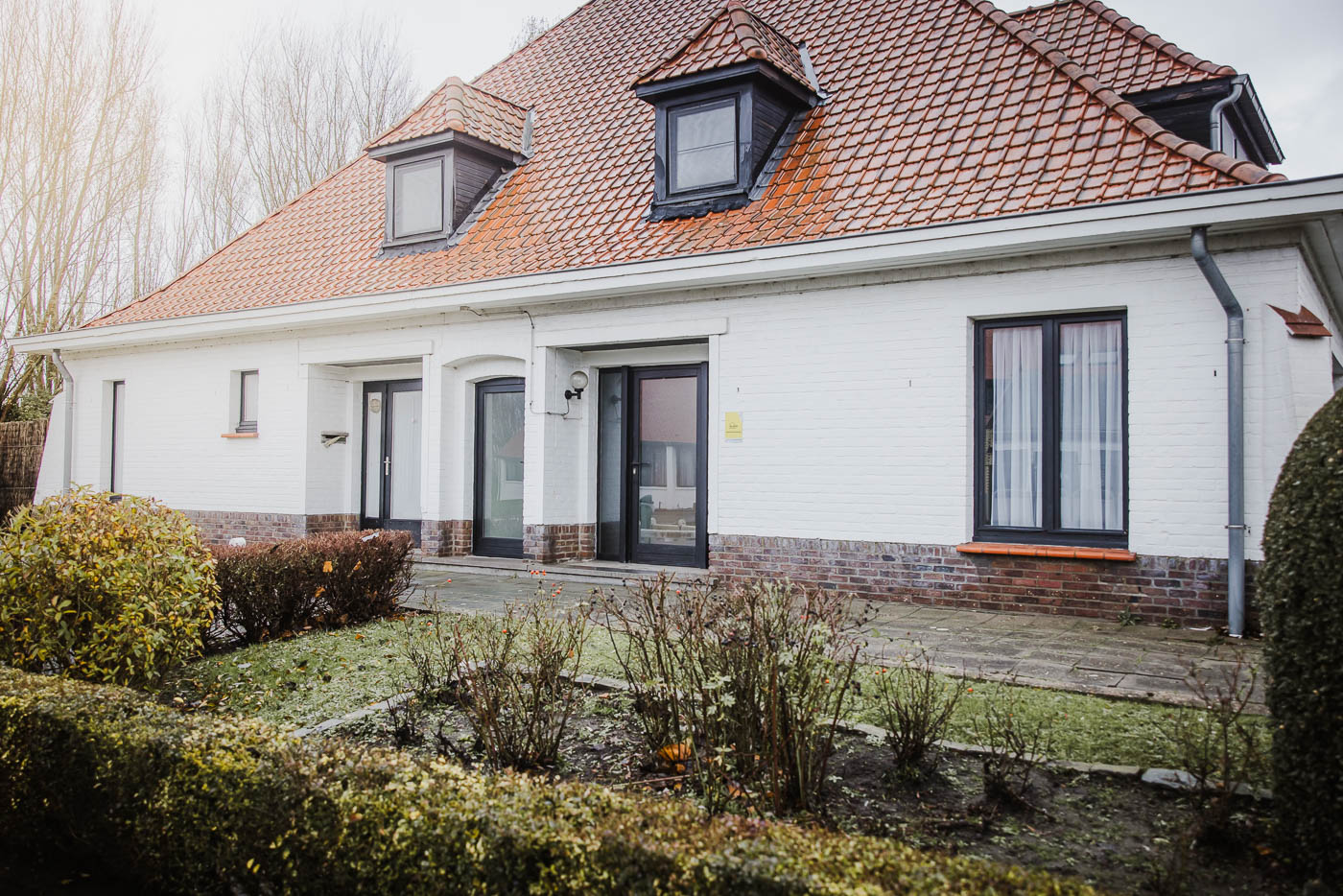 Buitengevel van de vakantiewoning bij Corsendonk Duinse Polders