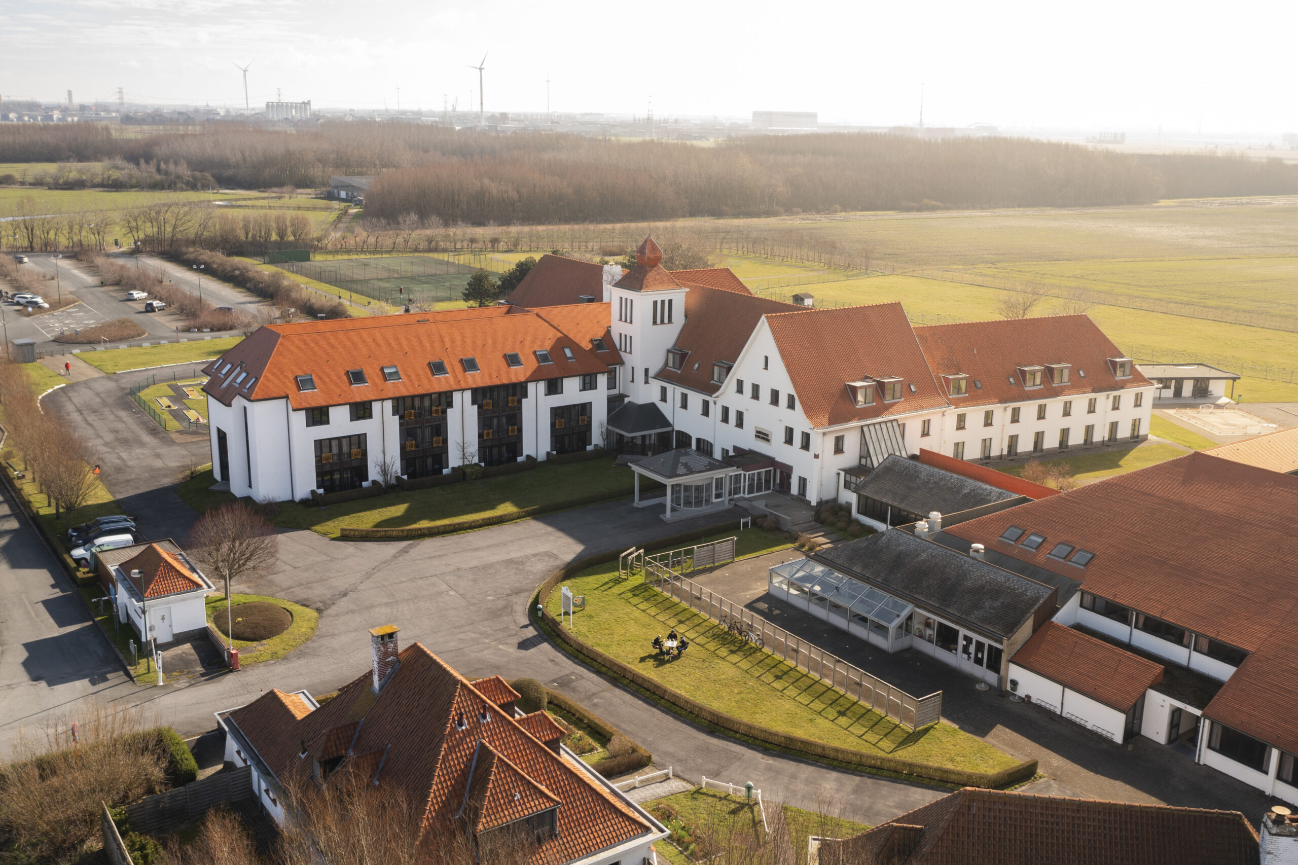 Buitenzicht op Corsendonk Duinse Polders in Blankenberge