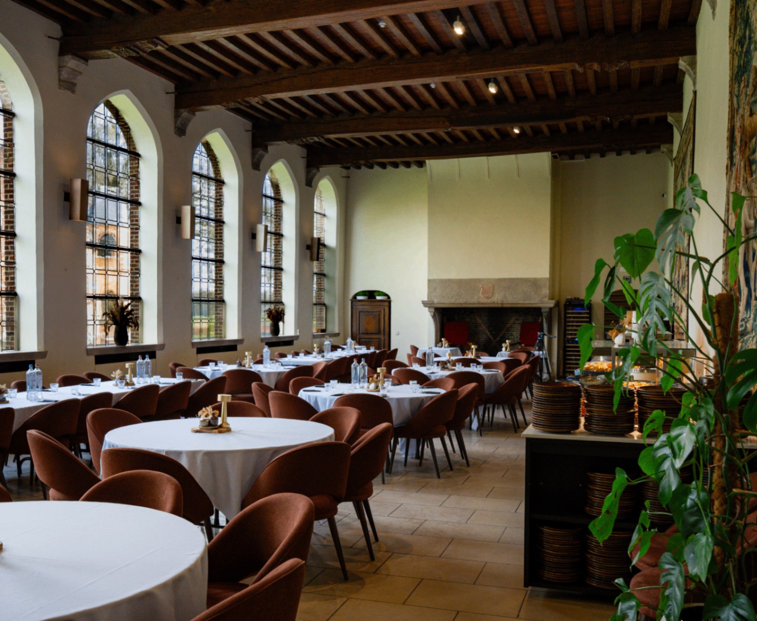 Dinner in the chapter house