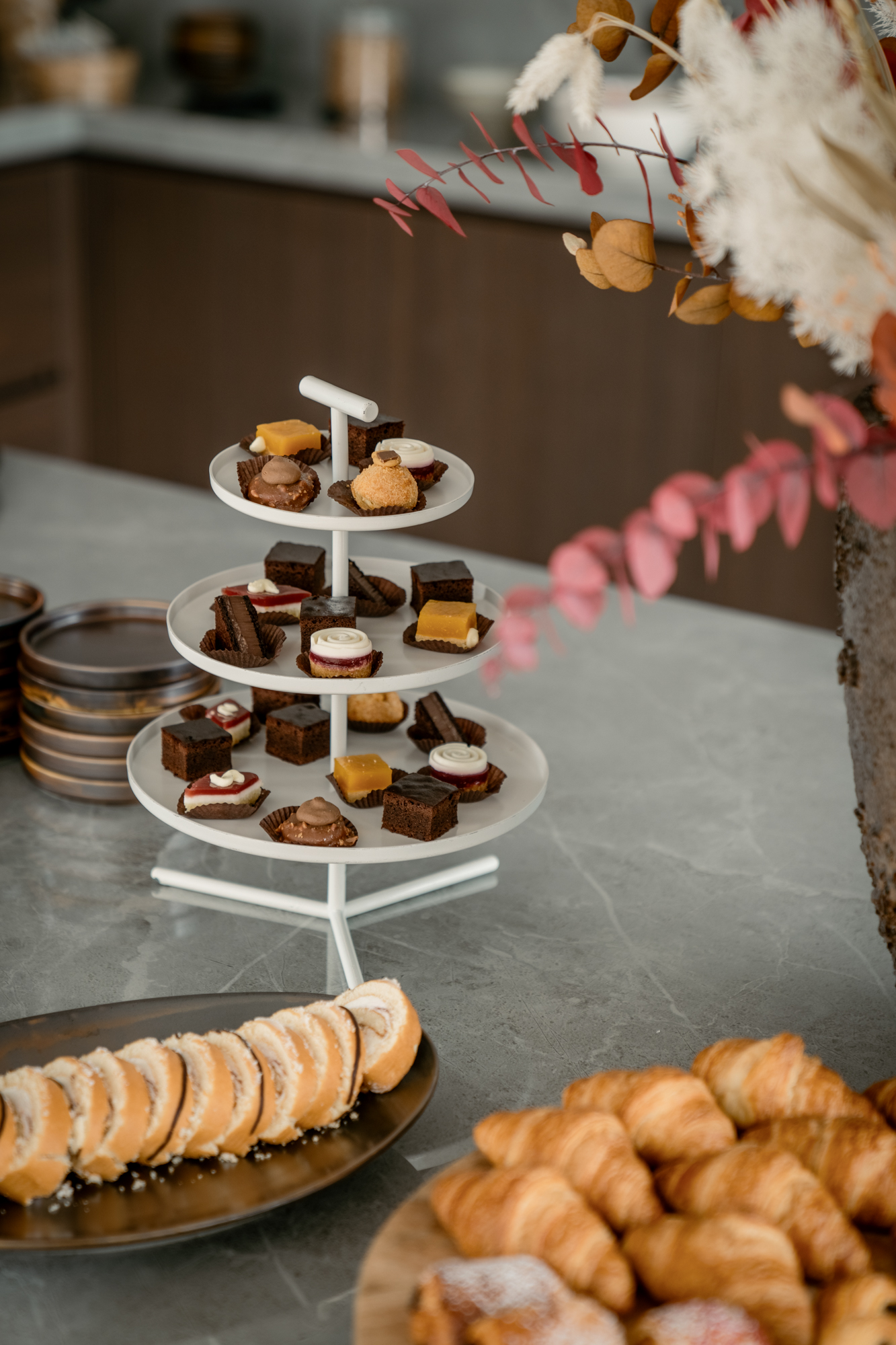 Sweet coffee break with pastries and croissants at Sky Venue