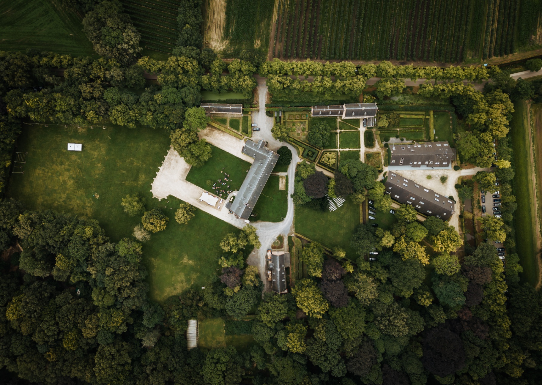 Aerial photo of the monastery domain Priorij Corsendonk