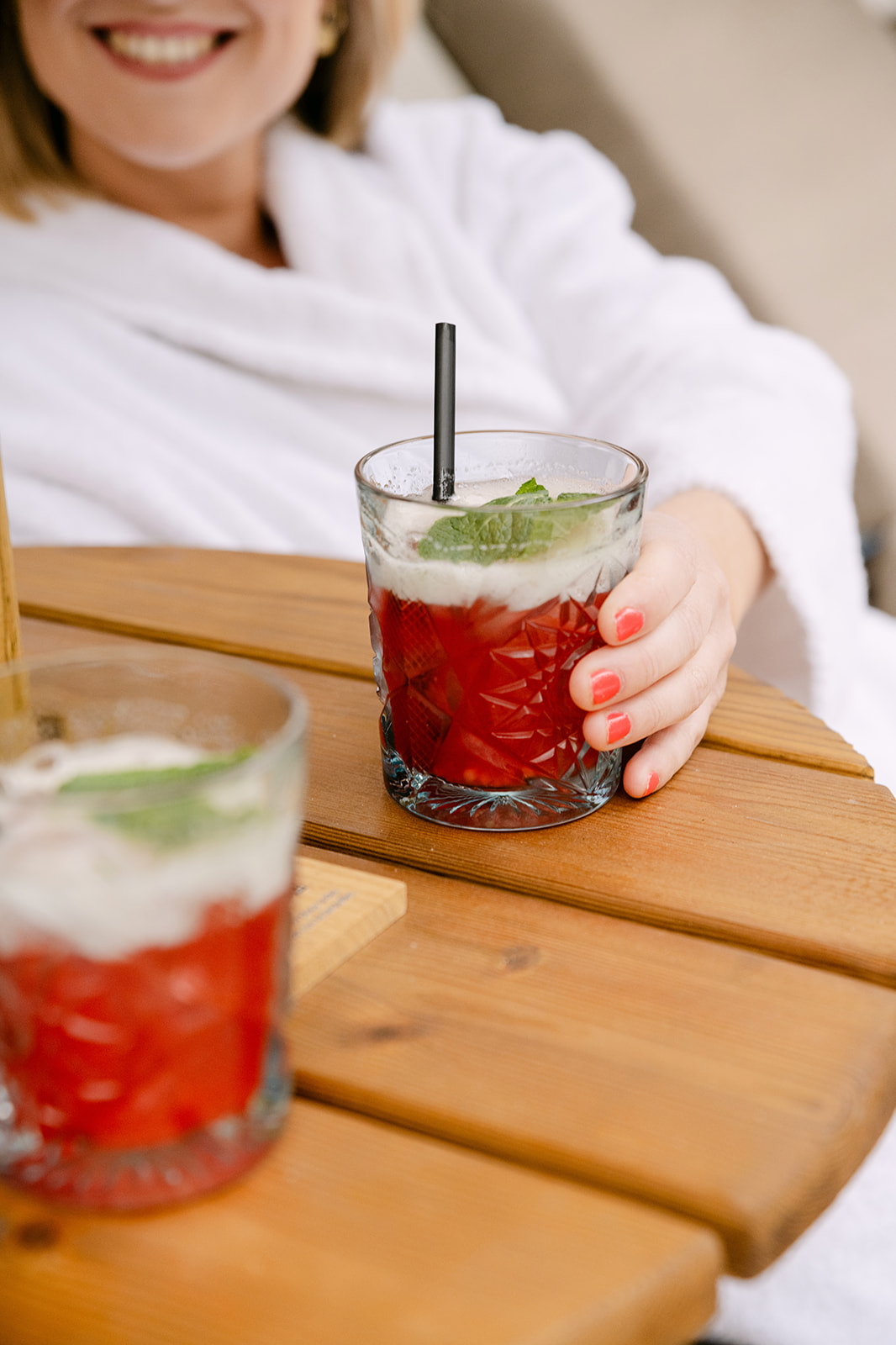Refreshing cocktail after a day of cycling or hiking