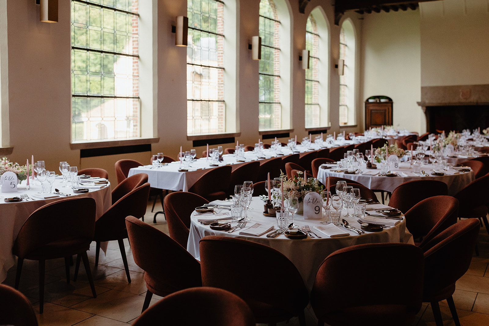 Chapter house in rounds for a dinner event
